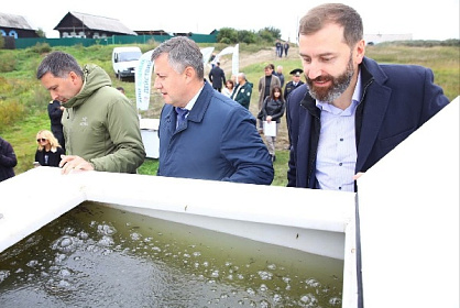Александр Ведерников принял участие в акции по выпуску мальков сазана в реку Усольского района